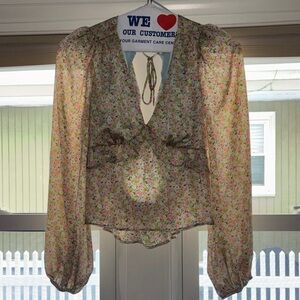 Tie Back Ruffle Blouse